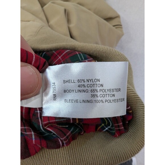 ORVIS Jacket Mens 2XL Tan Bomber Harrington Check Lined Cotton XXL - Picture 5 of 6